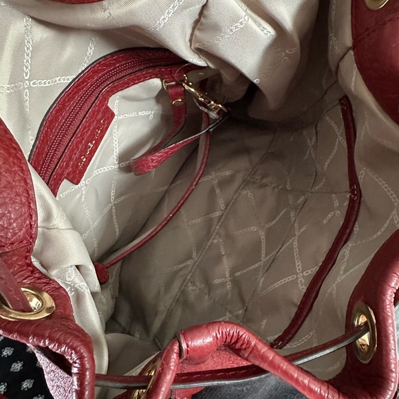 EUC Michael Kors Viv Large Leather Backpack - Purse Brandy Color - Picture 5 of 10